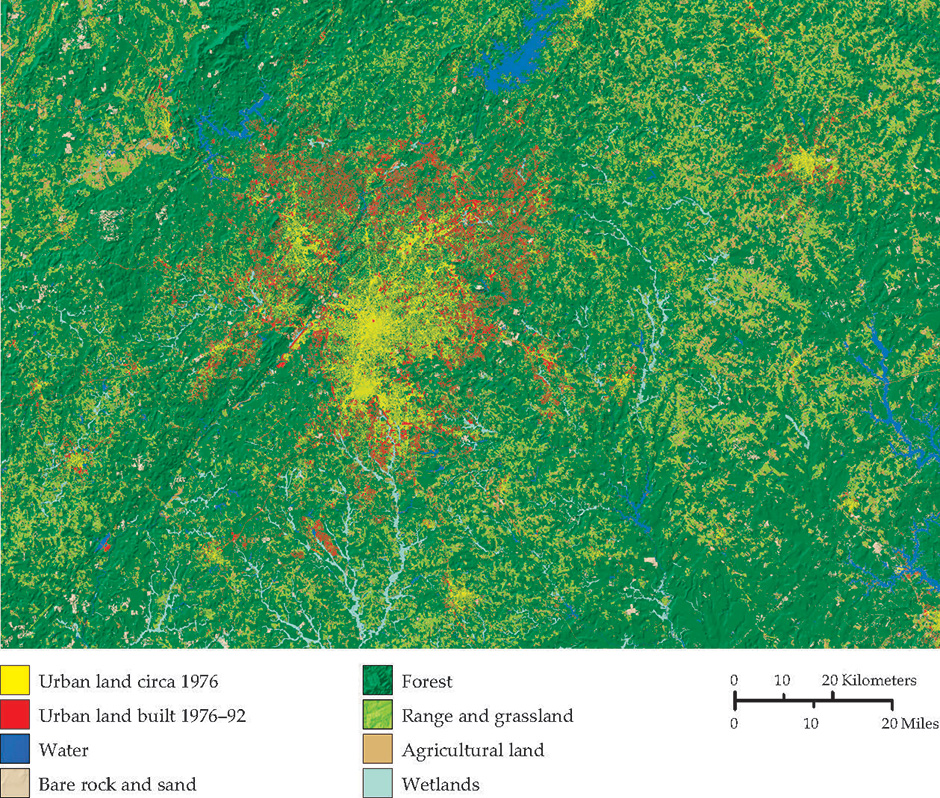 Map: Urban sprawl in Atlanta